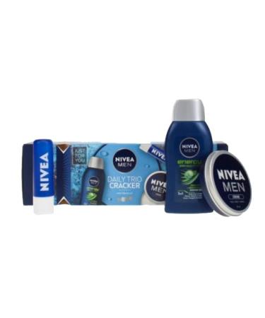 Mens Daily Shower Gift Set - Mens Daily Trio Cracker Gift Set - Men Daily Moisturiser Gifts For Men Mens Moisturiser - Face Cream For Men Men's Moisturiser Mens Pamper Gift Sets