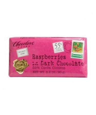 Chocolove Raspberries in Dark Chocolate 55% Cocoa 3.1 oz (88 g)