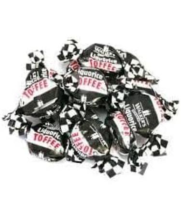Walkers Liquorice Toffee Sweets 200g Bundle with TinTastic Silver Refillable Window Lid Tin Individually Wrapped and Gluten-Free Creamy Treat for Home Desk or Travel - Buy Online on SooperMarket.com