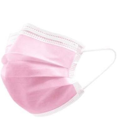 G-Box 3-Ply Adult Disposable Face Masks with Elastic Earloops & Metal Nose-wire (50 Pink) - Buy Online on SooperMarket.com