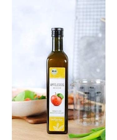Organic Apple Cider Vinegar - Naturally Cloudy & Unfiltered 1000ml (2x500ml) | Raw & Unpasteurized | Biocontor - Buy Online on SooperMarket.com