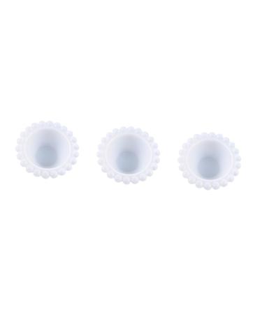 VILLCASE 3 Pcs Lace Dish Mold Vessel Tools Resin Tray Resin Tools Resin Saucer Bowl Manual Mold Plate Simple Whitex3pcs 8.6x4cmx3pcs