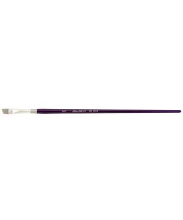 Silver Brush Limited 8806-3/8 Silver Silk 88 Silver Synthetic Angle Brush for Oil Paintings, Size 3/8, Long Handle 3/8 in