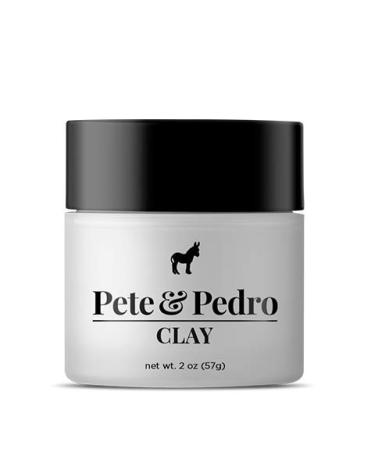 Pete & Pedro CLAY - Hair Clay For Men | Medium Hold and Matte Finish | Adds Body and Thickness | As Seen on Shark Tank, 2 oz. 2 Ounce (Pack of 1)