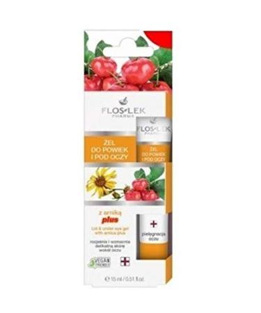 EYEBRIGHT Arnica gel for dark circles and puffiness under eyes 15ml FLOS-LEK cooling and soothing effect