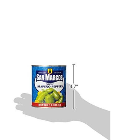 San Marcos Whole Jalapeno Peppers 26 oz - Spicy Mexican Peppers for Authentic Dishes - Buy Online on SooperMarket.com