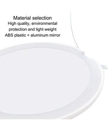 Portable Folding Mirror with LED Light 10X Magnifying Glass 12 Lamp Bead Mini Mirror Black - Buy Online on SooperMarket.com