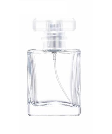 50 ml empty glass perfume spray bottle rectangular silver