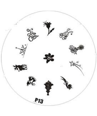 STAMPING STENCIL # P-13 CHRISTMAS MOTIFS