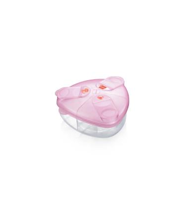 MAM Milk Box Milk Powder Container Milk Powder Holder with 40g Compartments Artificial Milk and Supplements Accessory Pink Pink Tiger/Bird 1 Count (Pack of 1)