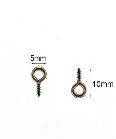 IdealSV 1000 Pcs Small Bronze Eye Screws for Jewelry Making - 10x5mm Craft Eyelets Pins - Buy Online on SooperMarket.com