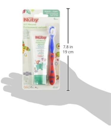 Nuby Citroganix Toddler Toothpaste with Toothbrush - Red/Blue - Buy Online on SooperMarket.com