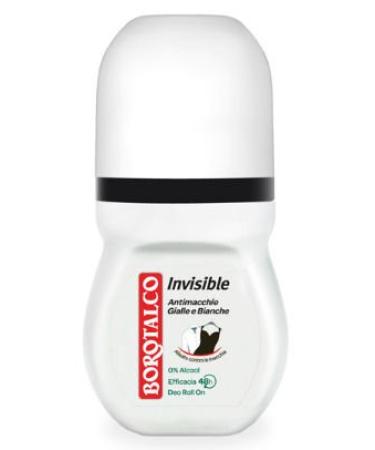 Borotalco Invisible Anti-Stain Deodorant 1.69oz (50ml) Deo Roll On Pack of 3 - Italian Import - Buy Online on SooperMarket.com