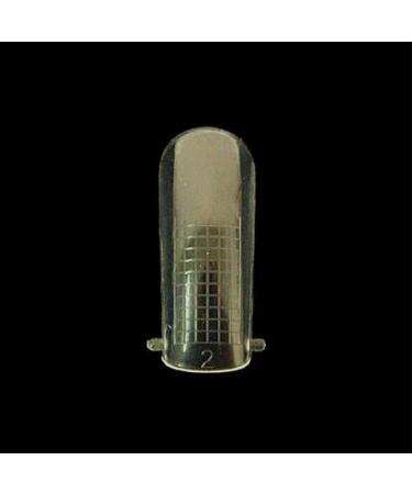 10 Dual Tips transparent. With length guide. For acrylic gel & acrylic. Popits. Dual5071