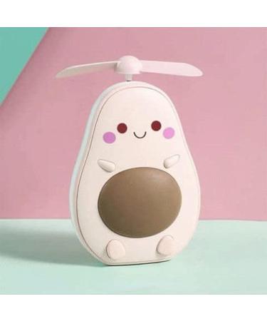 UNAGLAM Mini Avocado-Shaped Makeup Mirror with LED Light & Fan, USB-Rechargeable- Pink 2 - Buy Online on SooperMarket.com