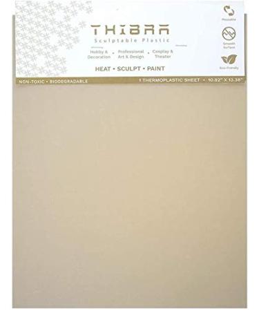 Thibra Thermoplastic | Reusable | Easy to Use Moldable Plastic Sheet | Ideal for cosplay, Hobby, Arts and Crafts | Size 10.8 X13.4