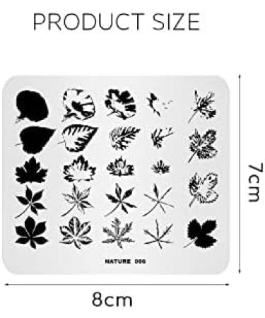 Alexnailart NA006: Natural Leaves Nail Art Stamping Plate for DIY Stencil Designs - Buy Online on SooperMarket.com
