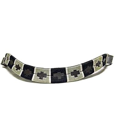 Buy Equipride Argentina Polo Browband - Embroidered Gaucho Grey Brown Leather Cob (15) | International Shipping Available - Buy Online on SooperMarket.com