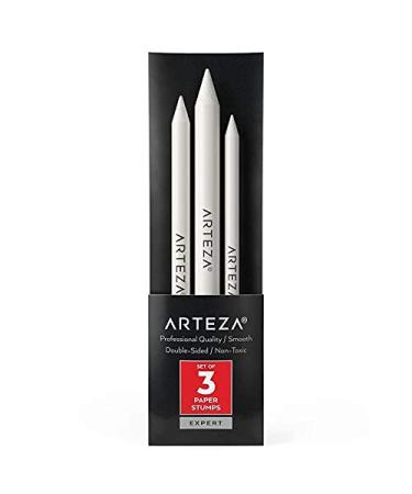 ARTEZA Paper Blending Stump Set  Short, Medium, and Large Art Stumps, Art Supplies for Drawing, Smudging, and Smoothing Pastel, Charcoal, Graphite, Colored Pencil, and Chalk
