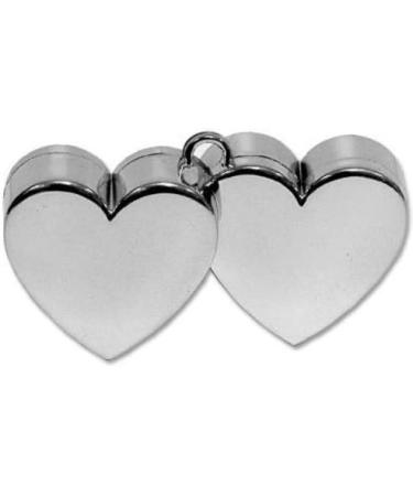 Double Heart Balloon Weight | Silver | Party Decor - Buy Online on SooperMarket.com