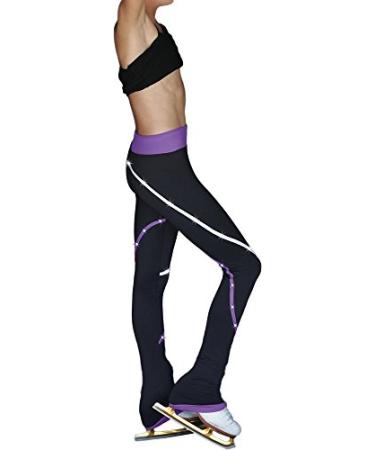 ChloeNoel P618F 2-Tone Piping Light Weight Fleece Pants 4-5 Purple