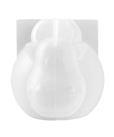 Anneome Resin Molds Cow Silicone Mold Cow Keychain Clear Epoxy Candy Molds Cow Shaped Cattle Shaped Mould Pendant Soap White 6.9X7.2CM