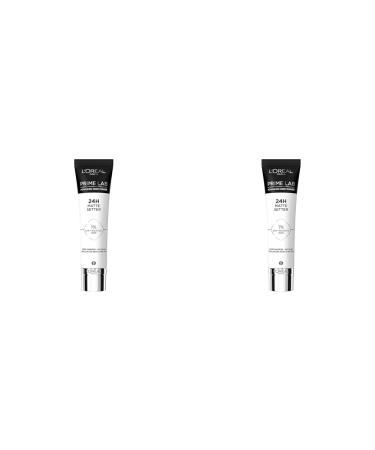 L'Or al Paris Matte Setter Primer Matte Finish Extends Makeup Wear Advanced Derm Primer Grips Makeup No Shine Prime Lab 30ml (Pack of 2) 30 ml (Pack of 2) Matte Setter