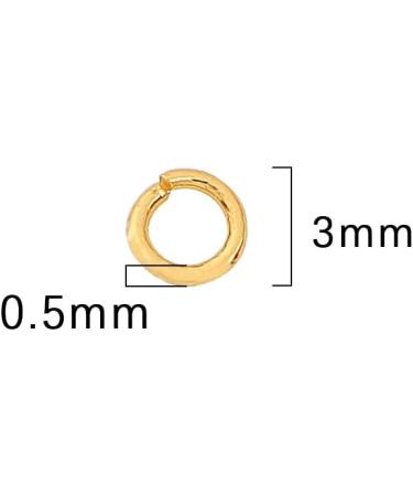 Beadia 18K Gold Plated Jump Rings 3mm 1200pcs for Non Tarnish Jewelry Making - Gold - Buy Online on SooperMarket.com
