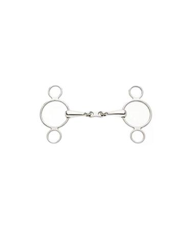 Lorina French Link 3-Ring Bit Double Jointed 4.5in / 115mm Silver
