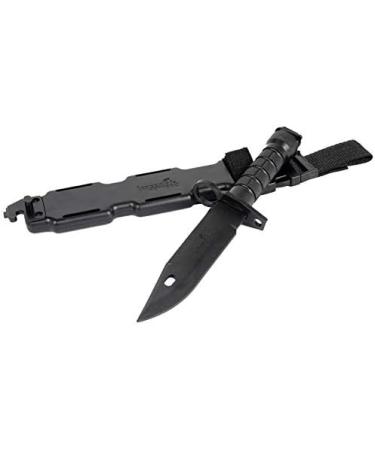 Lancer Tactical M9 Santoprene Rubber Blade Bayonet Disarm Trainer Knife with Sheath (Black) - Buy Online on SooperMarket.com