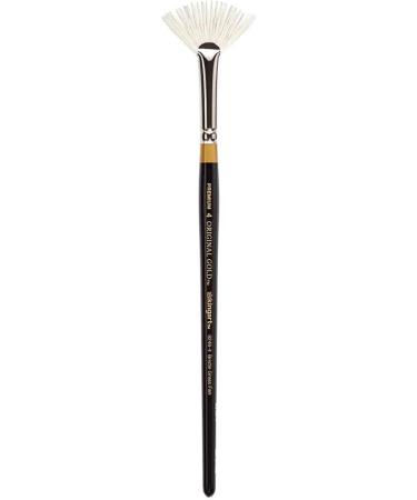KINGART Original Gold Specialty 9246 Series Synthetic Bristle Rake Fan Brush (Size 2) - Black/Gold - Buy Online on SooperMarket.com