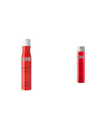 CHI Helmet Head Extra Firm Hairspray 10 oz & Infra Texture Dual Hair Spray 2.6 oz 10 Ounce (Pack of 1) Hairspray + Hair Spray 2.6 oz