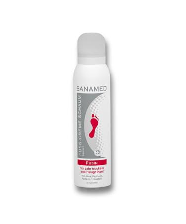 Sanamed Foot Cream Foam Rubin Foot Foam for very dry and cracked skin with 15% Urea 300 ml
