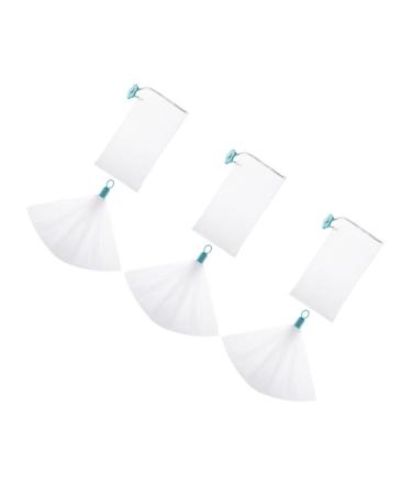 BELLIFFY 6pcs Bubble Net Bath Defoliator Towel Mesh Soap Saver Foaming and Drying Soap Net Bar Soap Pe White