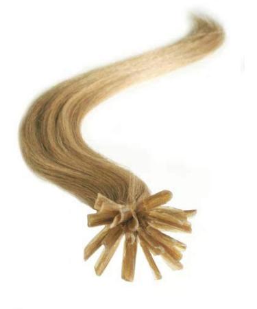 Remy Prebond Hair Extensions U Nail Tip Ash Blonde #16 Keratin Bonds 20 Inches