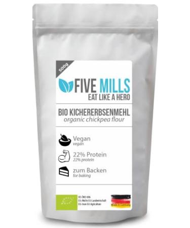 Organic chickpea flour 1x500g made of 100% vegan chickpeas Perfect as a wheat masters Suitable for a slow carb diet the robust taste refines many baked goods