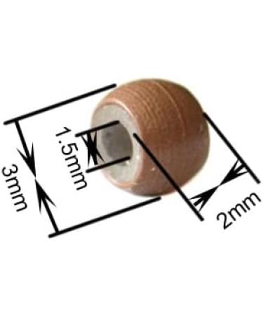 500pcs 3.0mm Silicone Nano Rings Hair Extension Beads - Light Brown - Buy Online on SooperMarket.com