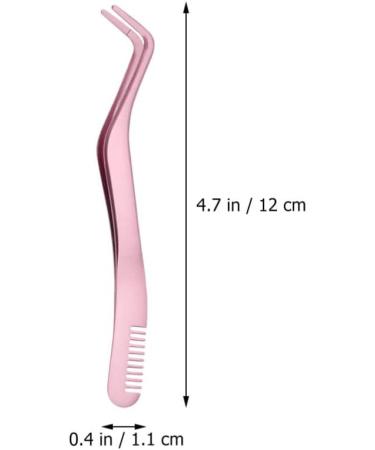 FOMIYES Eyelash Tweezers with Comb Eyelash Tweezers for False Lashes Ergonomic Eyelash Tool Convenient Eyelash Tweezer Eyelash Mascara Pink Miss Stainless Steel Belt Major - Buy Online on SooperMarket.com
