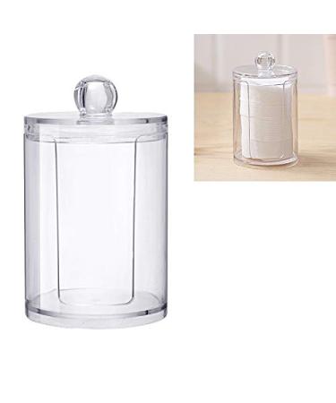 Cosmetic Bag ZQ Transparent Round Plastic Cosmetic Box Cotton Pads Storage Box