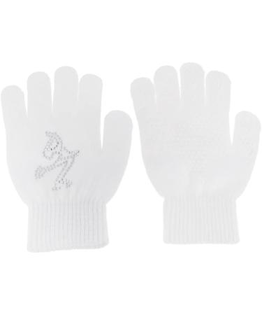 Leeadwaey Ice Skating Gloves for Girls & Women - Magic Stretch Black Flower & Snowflake Styles - Kids to Adult Sizes - Buy Online on SooperMarket.com