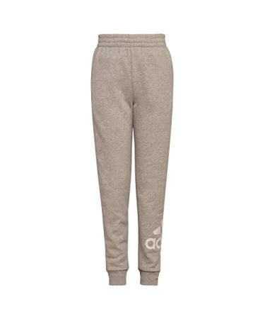 adidas Youth 3 Stripe Fleece Jogger Medium Grey Heathe Large