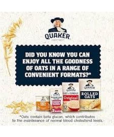 Quaker Original So Simple Oats 60 Individual 27g Sachets | Heart-Healthy Breakfast | Convenient Breakfast Pack | Nutritious Goodness | Customize with your favorite toppings - Buy Online on SooperMarket.com