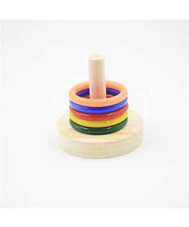 Yunmoxiao Bird Training Toy Wooden Bird Block Puzzle Toy Parrot Training Basketball Colorful Stacking Rings Toy Birds for small to Medium Birds - Buy Online on SooperMarket.com