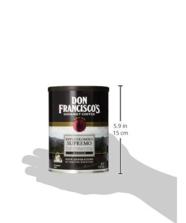 Don Francisco's Colombia Supremo Medium Roast Ground Coffee 12 oz Can - 100% Colombia Supremo - 12 Ounce - Buy Online on SooperMarket.com