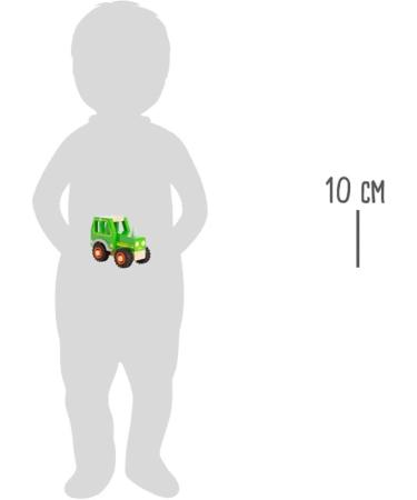 Small Foot Tractor - 100% FSC-Certified Wood Toy with Large Rubber Tires for Ages 18 Months & Up - Eco-Friendly Green Children's Ride-On - Buy Online on SooperMarket.com