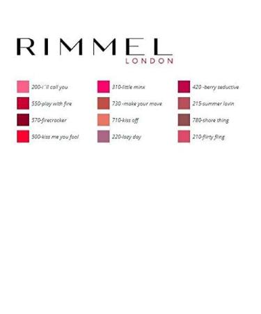 Buy Rimmel Provocalips 780 Shore Thing - Long-Lasting Lip Color (1 Piece) | International Shipping Available - Buy Online on SooperMarket.com