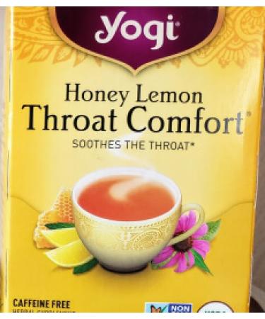 Yogi Tea Throat Comfort Honey Lemon Caffeine Free 16 Tea Bags 1.12 oz (32 g)