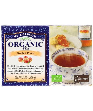 St. Dalfour Organic Golden Peach Tea 25 Envelopes 1.75 oz (50 g)