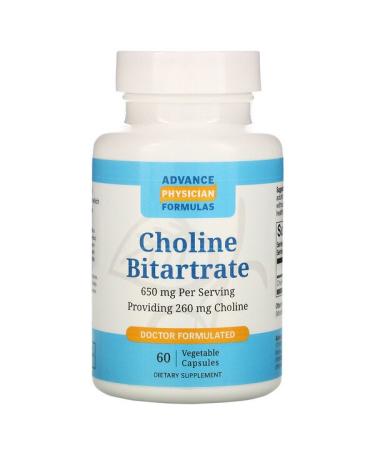 Advance Physician Formulas Choline Bitartrate 650 mg 60 Vegetable Capsules