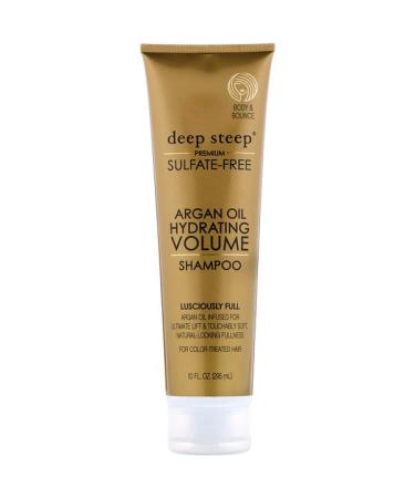 Deep Steep Argan Oil Hydrating Volume Shampoo Lusciously Full 10 fl oz. (295 ml)